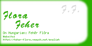 flora feher business card
