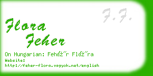 flora feher business card